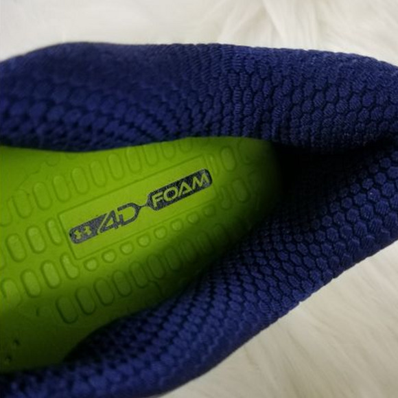 Under Armour Nitro Athletic Sports Cleats Blue White Men's Sz 15 - Picture 6 of 7